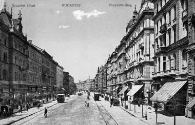Budapest, Erzsbet krt, 1910-es vek. Kpeslap, magntulajdon