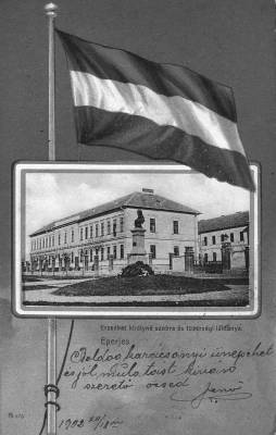 Erzsbet kirlyn Eperjesi szobra, Strbl Lajos alkotsa, 1910-es vek, kpeslap, Orszgos Szchnyi Knyvtr Aprnyomtatvnytr