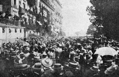Az Erzsbet kirlyn ellen elkvetett mernylet hrnek elterjedse Genfben. Uj Idk, 1898. szeptember 25.