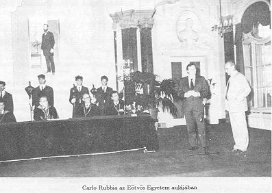 Carlo Rubbia az Etvs Egyetem auljban