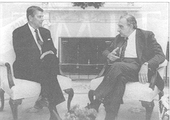 PHOTO: Edward Teller with President 
Reagan in the White House (courtesy of the White House)