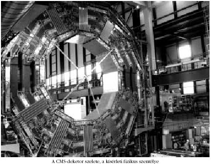 A CMS-detektor szelete, a ksrleti fizikusok szentlye