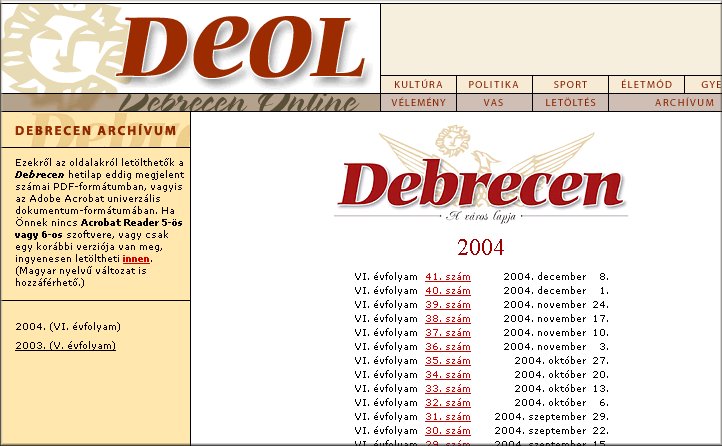 Debrecen 2004.12.08.