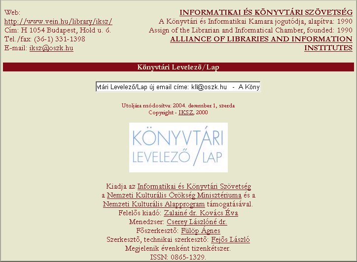 Knyvtri Levelez/Lap 2004.12.01.
