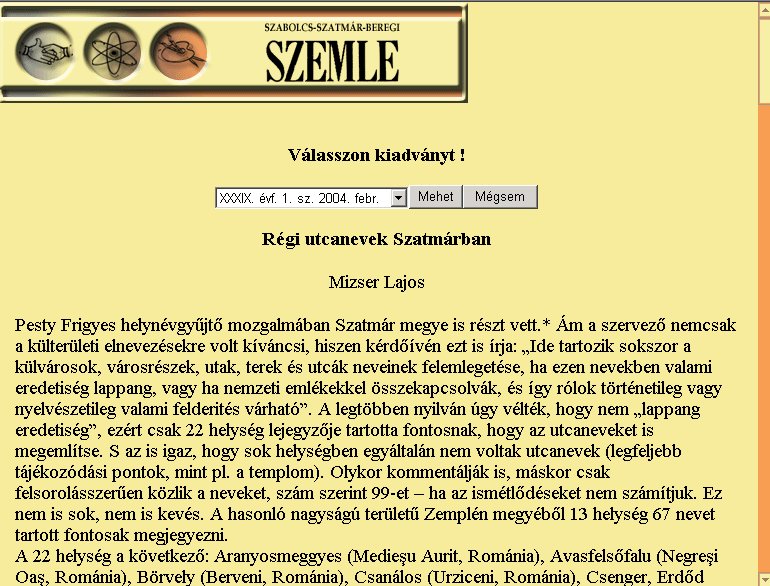 Szabolcs-Szatmr-Beregi Szemle 2005.02.25.