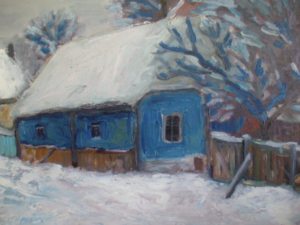Falusi ház télen