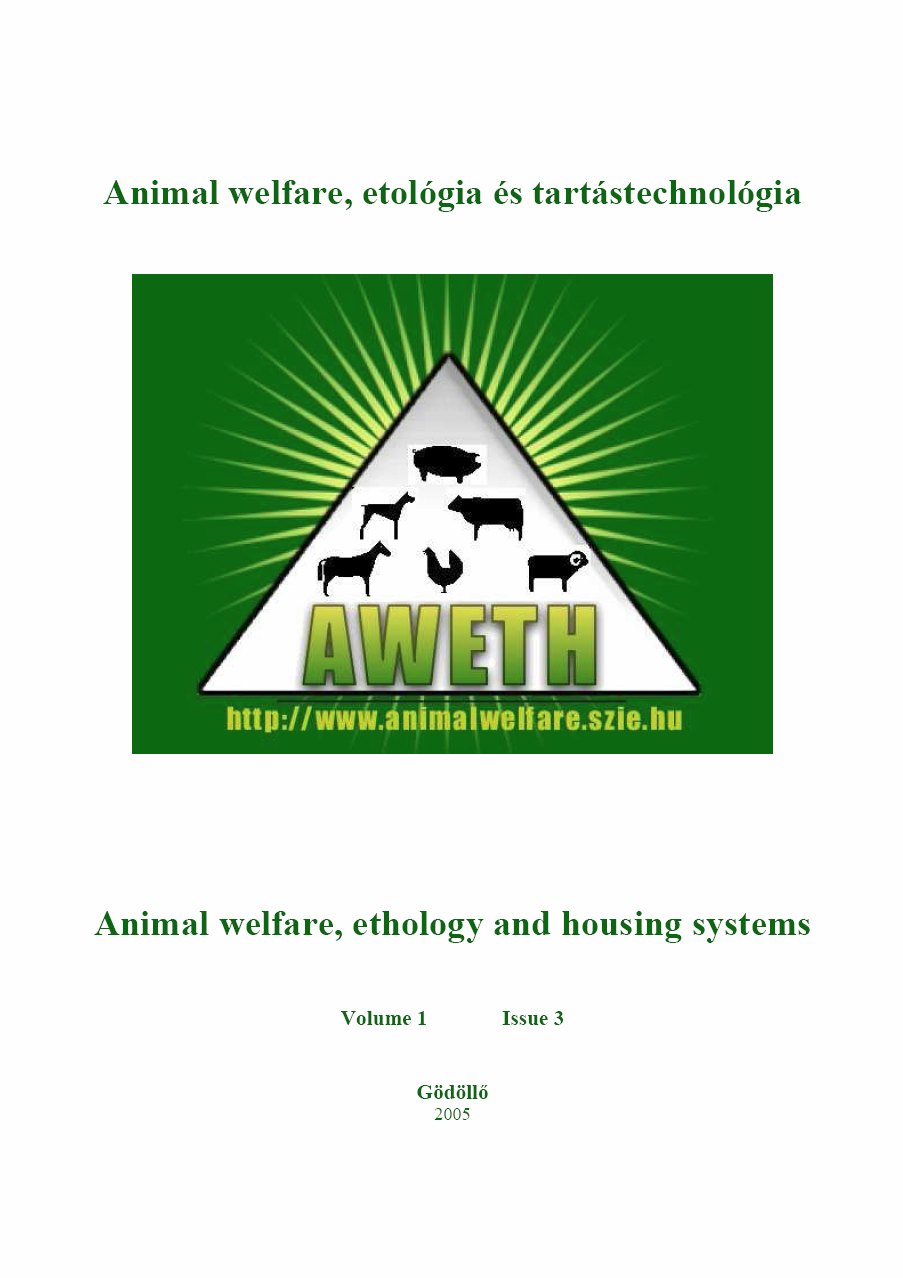 Animal Welfare, Etolgia s Tartstechnolgia 2006.12.11.