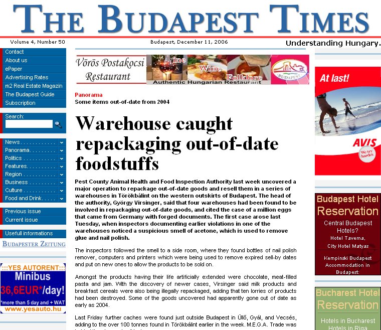 The Budapest Times 2007.01.07.