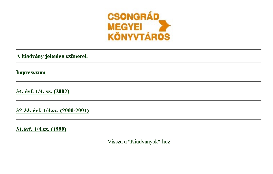 Csongrd Megyei Knyvtros 2008.11.11.