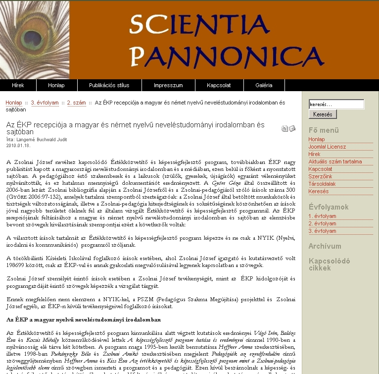 Scientia Pannonica 2010.02.03.