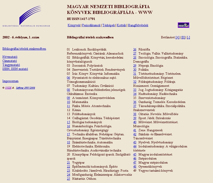 Magyar Nemzeti Bibliogrfia. Knyvek Bibliogrfija 2010.11.05.