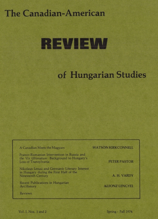Canadian-American Review of Hungarian Studies 2011.02.03.