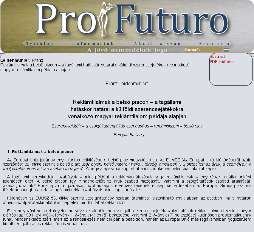 Pro Futuro 2012.02.06.