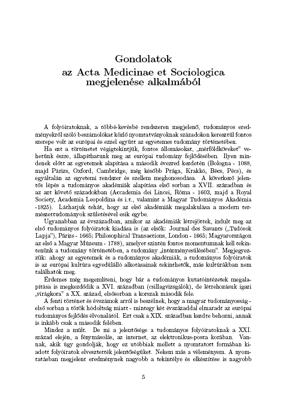 Acta Medicinae et Sociologica 2014.05.05.