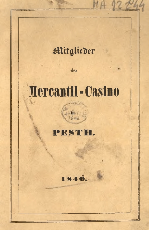 Mitglieder des Mercantil-Casino in Pesth 2015.02.02.