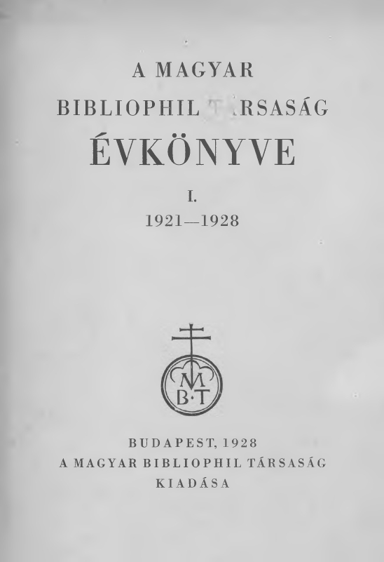 A Magyar Bibliophil Trsasg vknyve 2015.03.10.