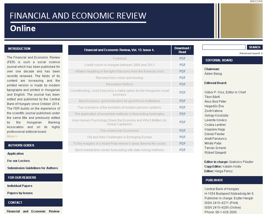 Financial and Economic Review 2015.03.17.