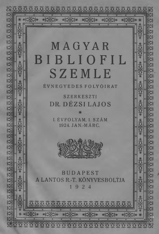 Magyar bibliofil szemle 2015.04.09.