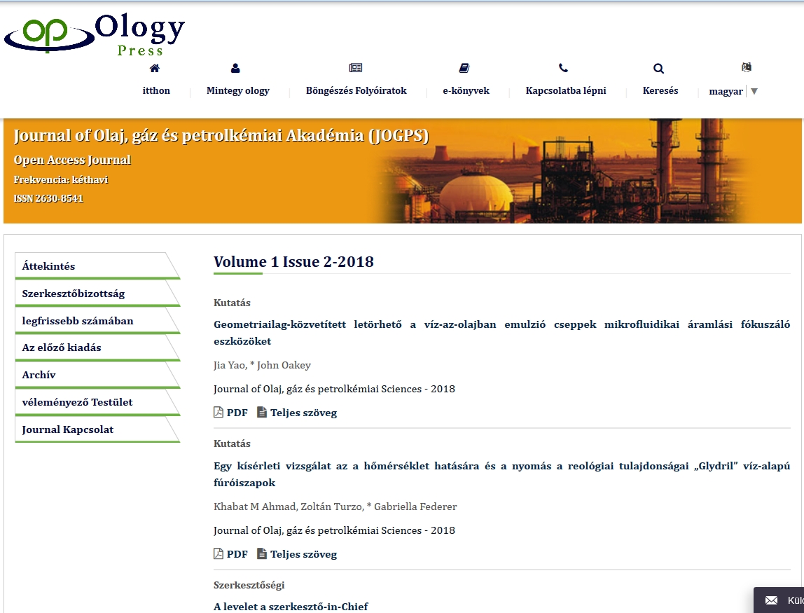 Journal of oil, gas and petrochemical sciences 2018.05.30.